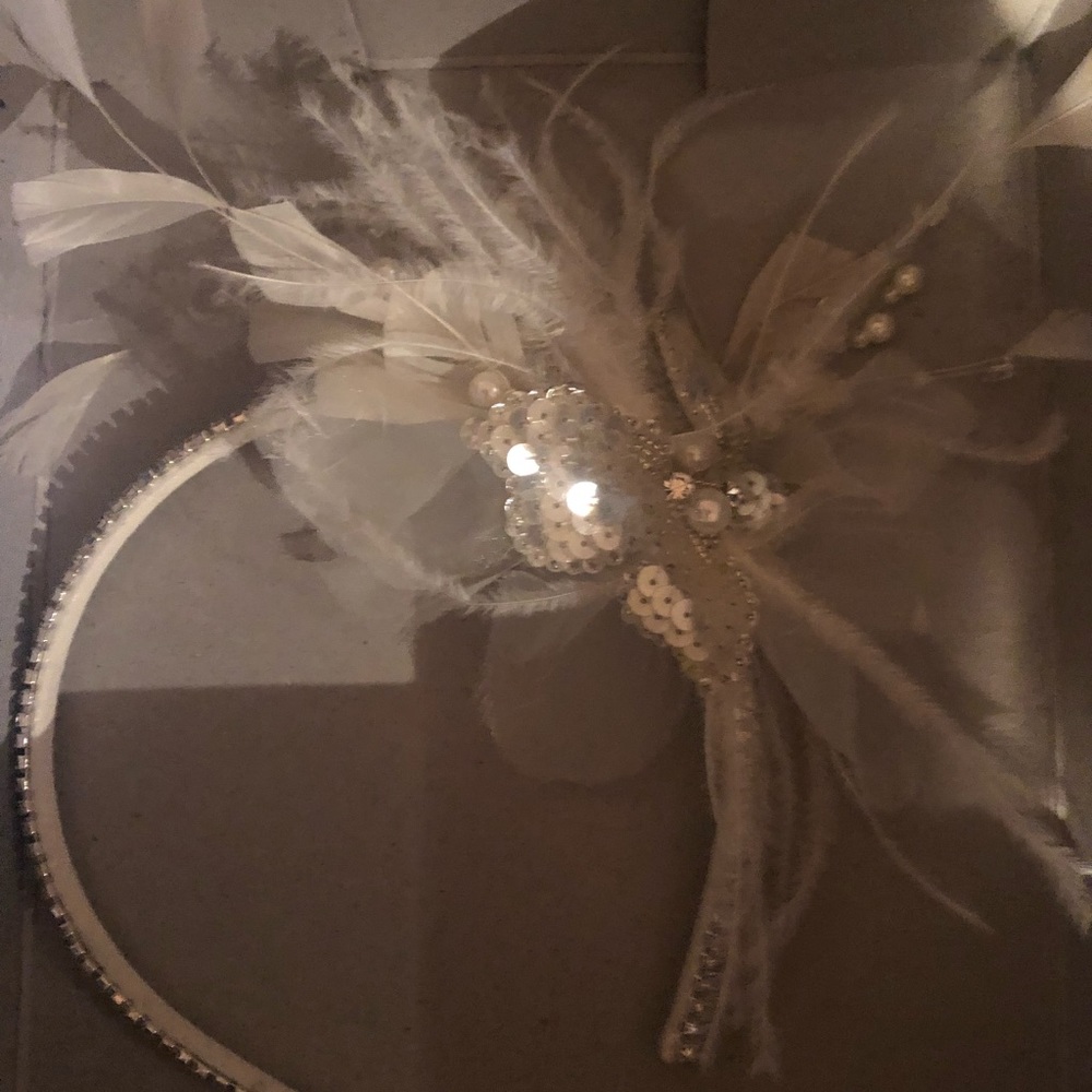 Bridal head band crystal & beading embellishments - Picture 4 of 4